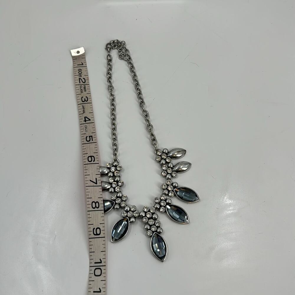 Large Grey And Silver Statement Necklace - image 3